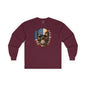 American Flag Skull Long Sleeve Tee The Devil's Pickle