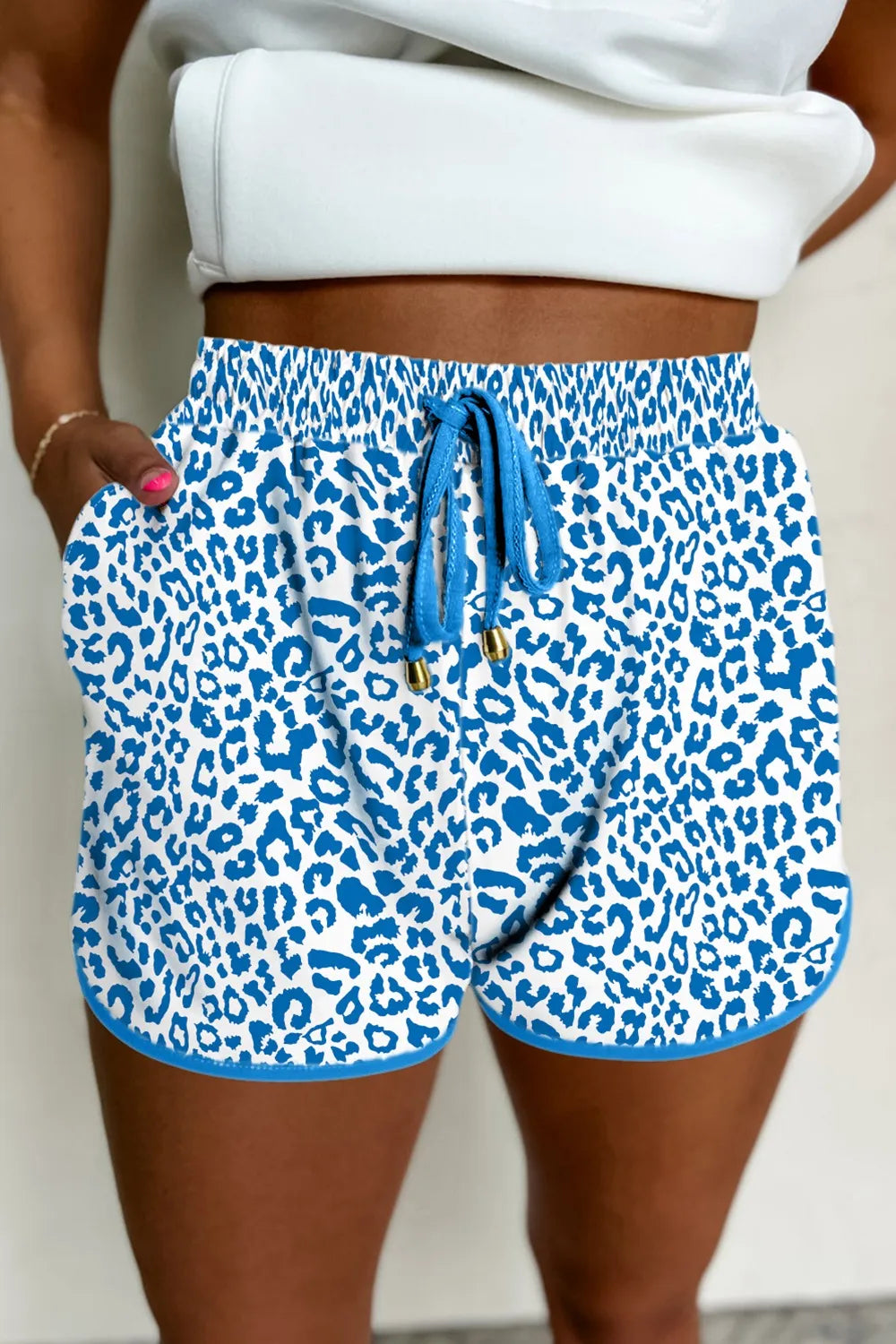 Leopard Drawstring Shorts – Comfortable and Stylish Fit See size chart under “more details” The Fashion Celestial