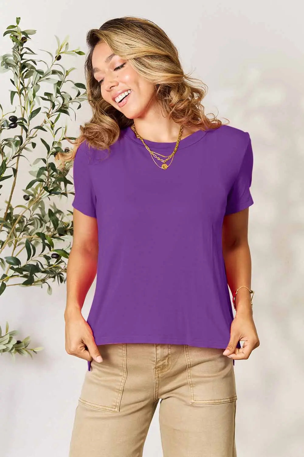 Basic Bae Full Size Round Neck Short Sleeve T-Shirt West2East Surf