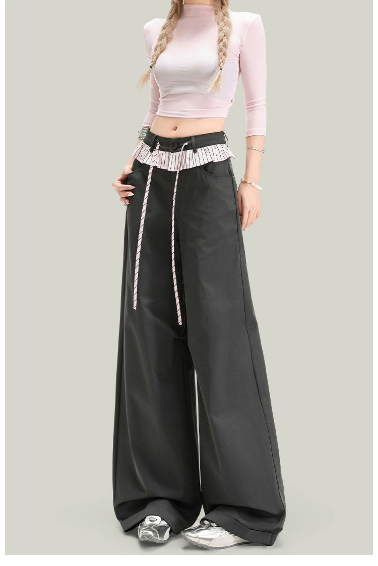 Women’s Vintage Lace Panel Casual Pants FitiqueFit