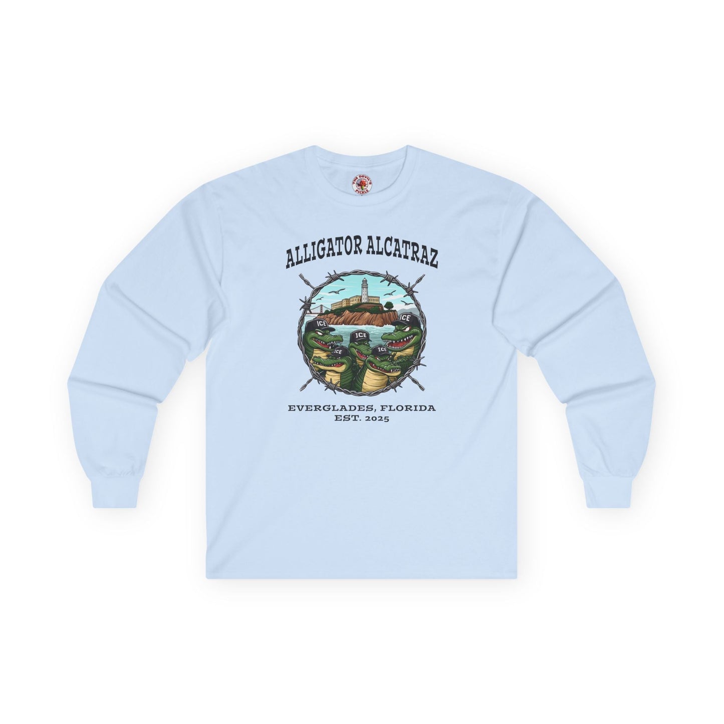 Alligator Alcatraz Long Sleeve Tee The Devil's Pickle
