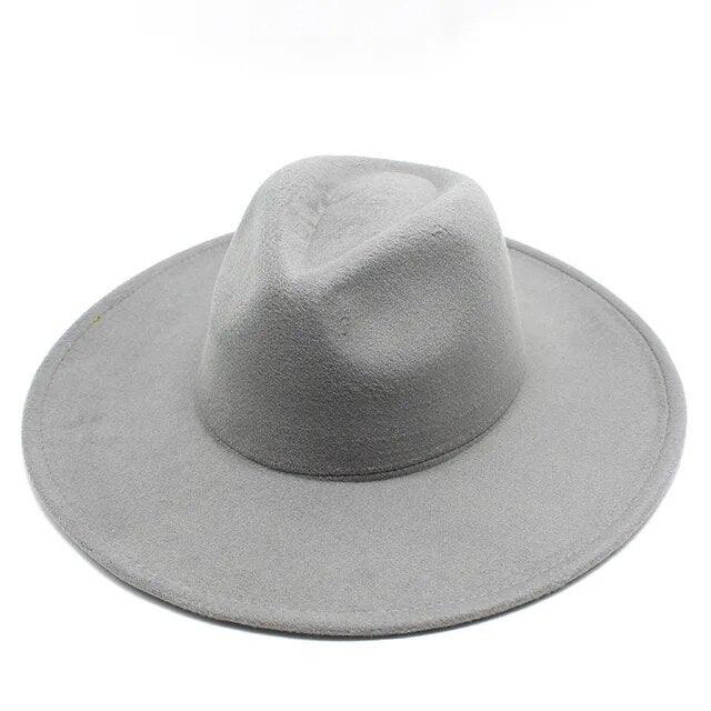 Modern Classic Felt Fedora – Stylish Wide Brim Wool Hat for Men and Women Country in My Heart