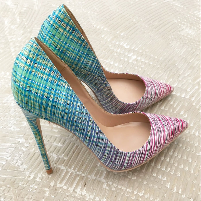 Ladies colorful gradient heels See size chart under “more details” The Fashion Celestial