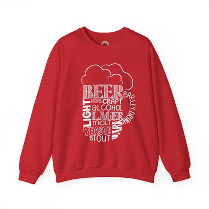 Beer Mug Of Words Crewneck Sweatshirt The Devil's Pickle