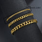 3/5/7/mm Fashion Simple Stainless Steel Cuban Chain Bracelet For Men And Women NovaCart