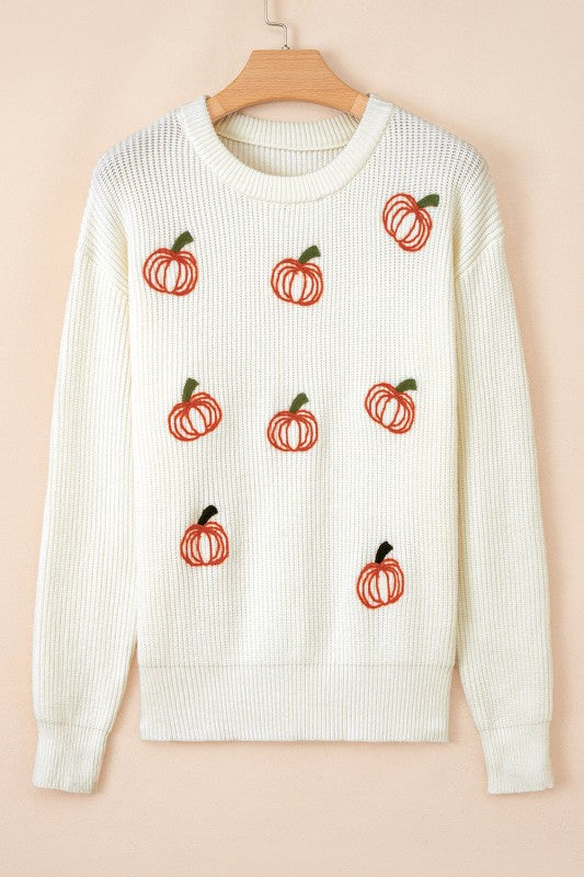 Halloween Pumpkin Embroidered Ribbed Thanksgiving Shop Style & More | Fresh Looks, Everyday Deals & Free Shipping