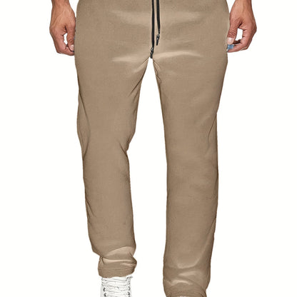 Men'S Fashion Casual Solid Color Fleece-Lined Joggers NovaCart