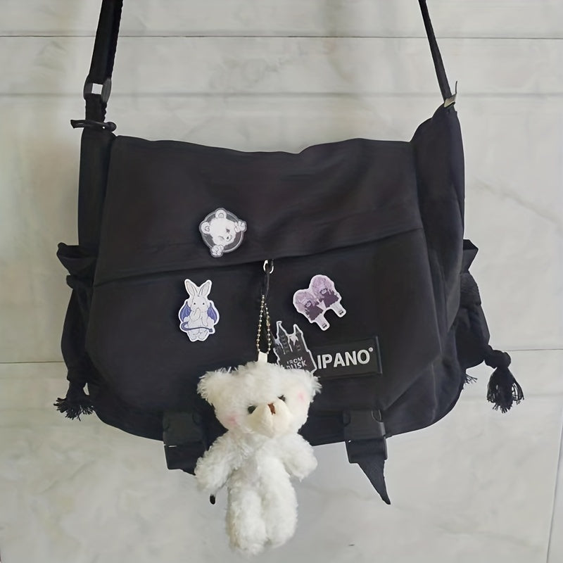 1pc Nylon Handbag Shoulder Bag Large Capacity Messenger Bag, Men's Messenger Bag Student School Bag NovaCart