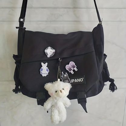 1pc Nylon Handbag Shoulder Bag Large Capacity Messenger Bag, Men's Messenger Bag Student School Bag NovaCart