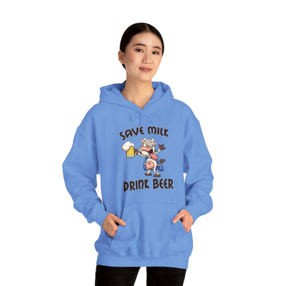 Save Milk Drink Beer Hooded Sweatshirt The Devil's Pickle