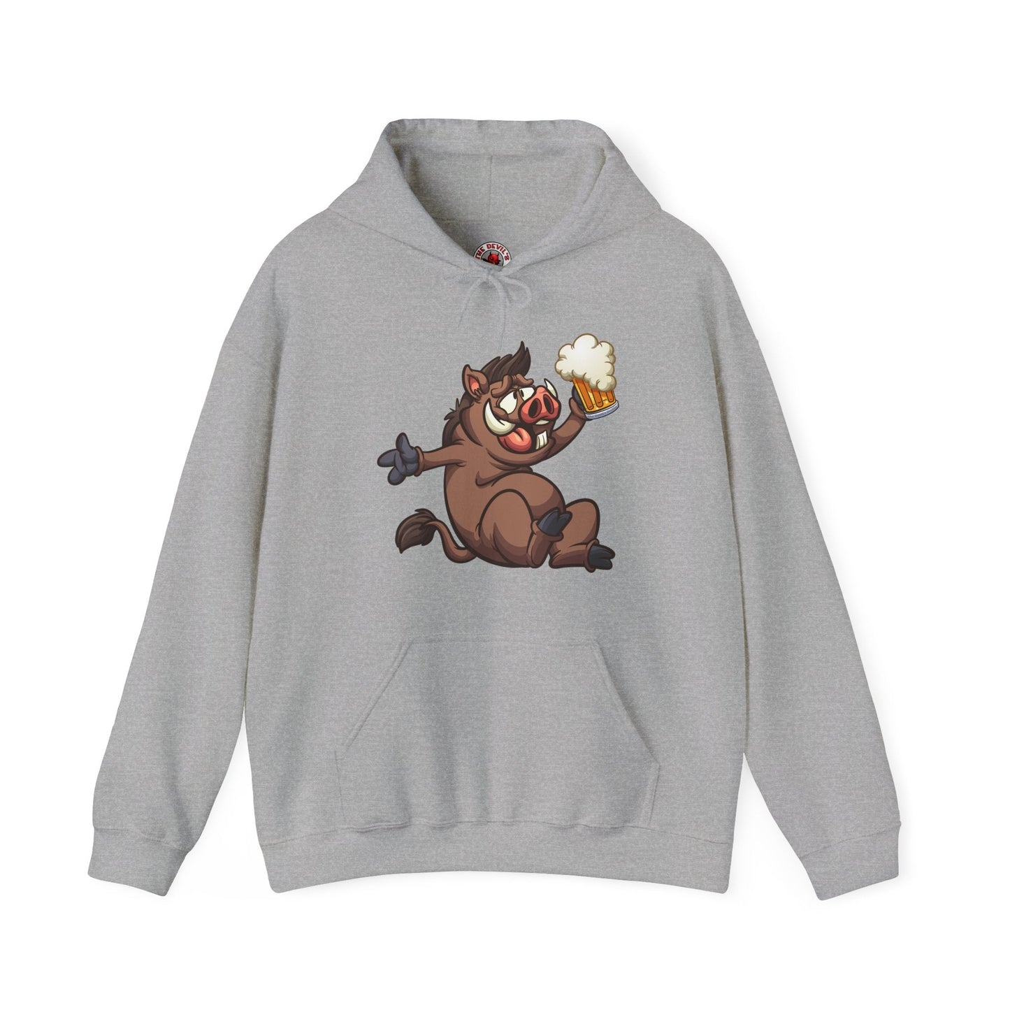 Beer Drinking Boar Hooded Sweatshirt The Devil's Pickle