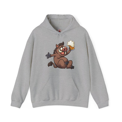 Beer Drinking Boar Hooded Sweatshirt The Devil's Pickle