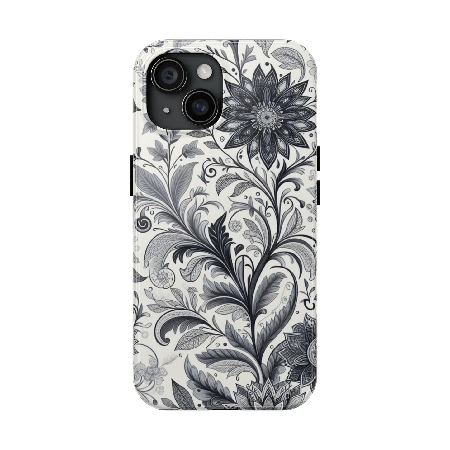 Floral Tough Phone Cases, Durable Phone Cover, Stylish Floral Design, Gift for Her, Trendy Tech Accessories, Birthday Present Grayceful LLC