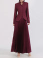 Button Up Long Sleeve Top and Pleated Skirt Set See size chart under “more details” The Fashion Celestial