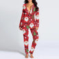 Printed Button Tight Jumpsuit For Women Grayceful LLC