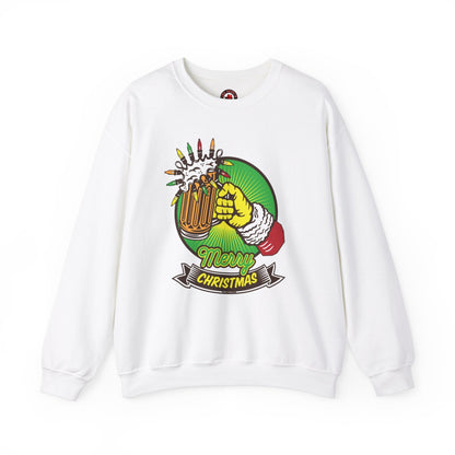 Merry Christmas Beer Crewneck Sweatshirt The Devil's Pickle