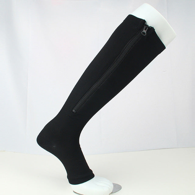 Toeless Compression Socks With Side Zipper For All Day Wear, Sports Socks NovaCart