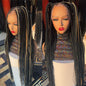Black knotless braided wig with highlights HOL stores