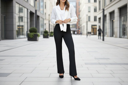 Business-Casual High-Waisted Stretch Trousers for Women FitiqueFit