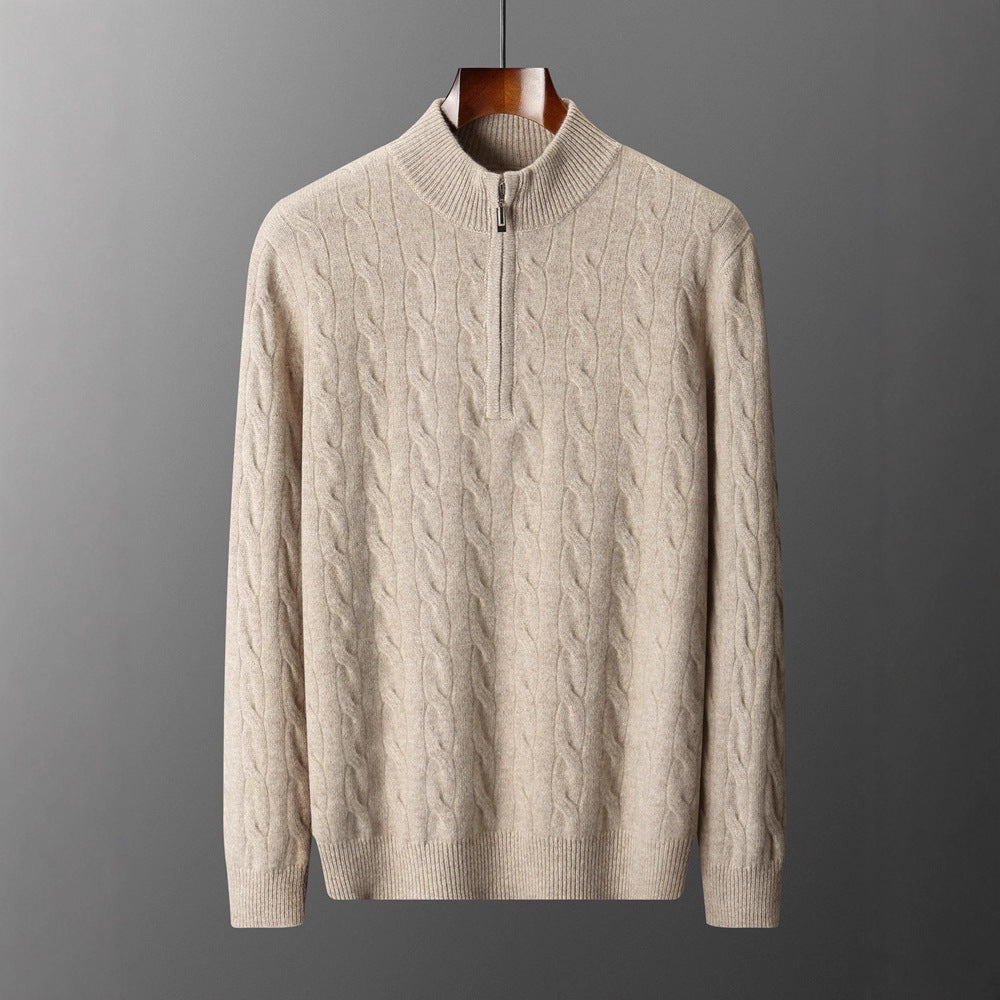 Jacquard Double-strand Thickened Long-sleeved Sweater Grayceful LLC
