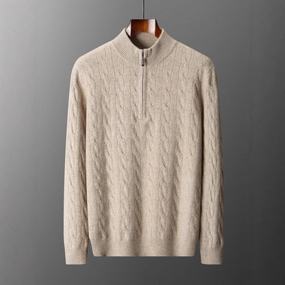 Jacquard Double-strand Thickened Long-sleeved Sweater Grayceful LLC