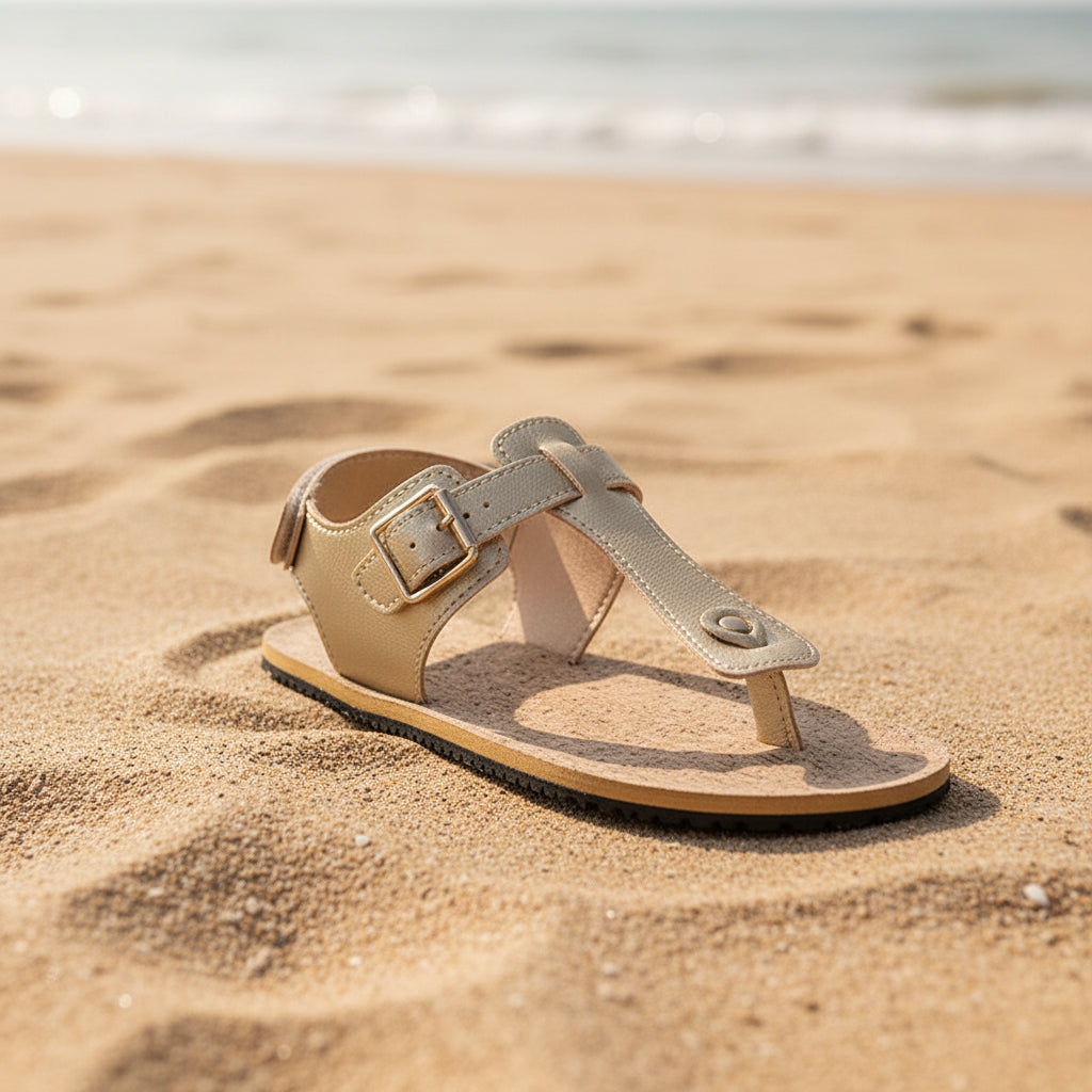 Cowhide Buckle Strap Sandals – Sheepskin Lined Non-Slip FitiqueFit