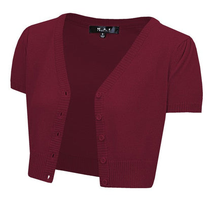 Cropped Bolero Knit Sweater Cardigan Short Sleeve Shop Style & More | Fresh Looks, Everyday Deals & Free Shipping