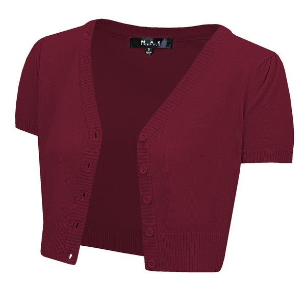 Cropped Bolero Knit Sweater Cardigan Short Sleeve Shop Style & More | Fresh Looks, Everyday Deals & Free Shipping