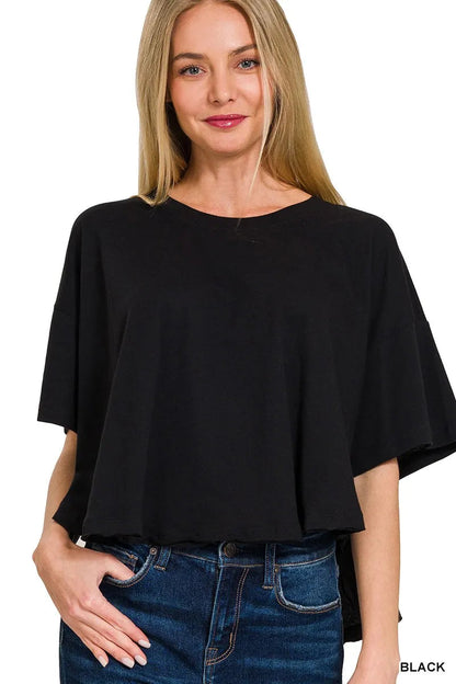 Zenana Cotton Round Neck Short Sleeve T-Shirt West2East Surf