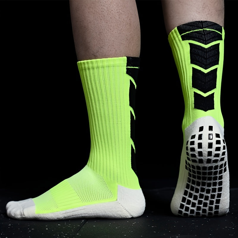 Non-slip Rubber Grip Cushion Soccer Sock | Fabric, All-season, Solid Color, Machine Washable, for Football, Basketball, Running, Hiking, Trekking, Yoga, Pilates - CT TAPESOCKS NovaCart