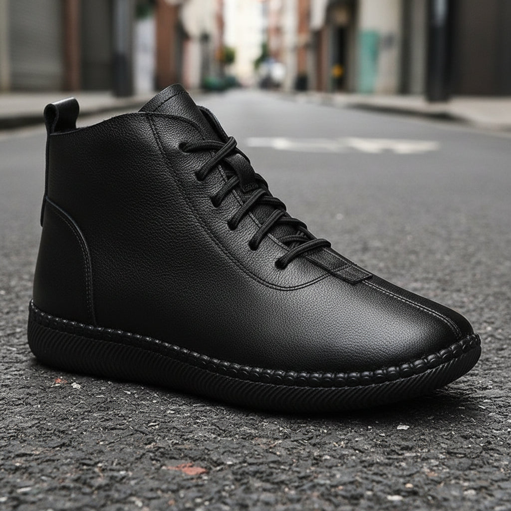 Women’s Genuine Leather Soft-Soled Flat Ankle Boots FitiqueFit