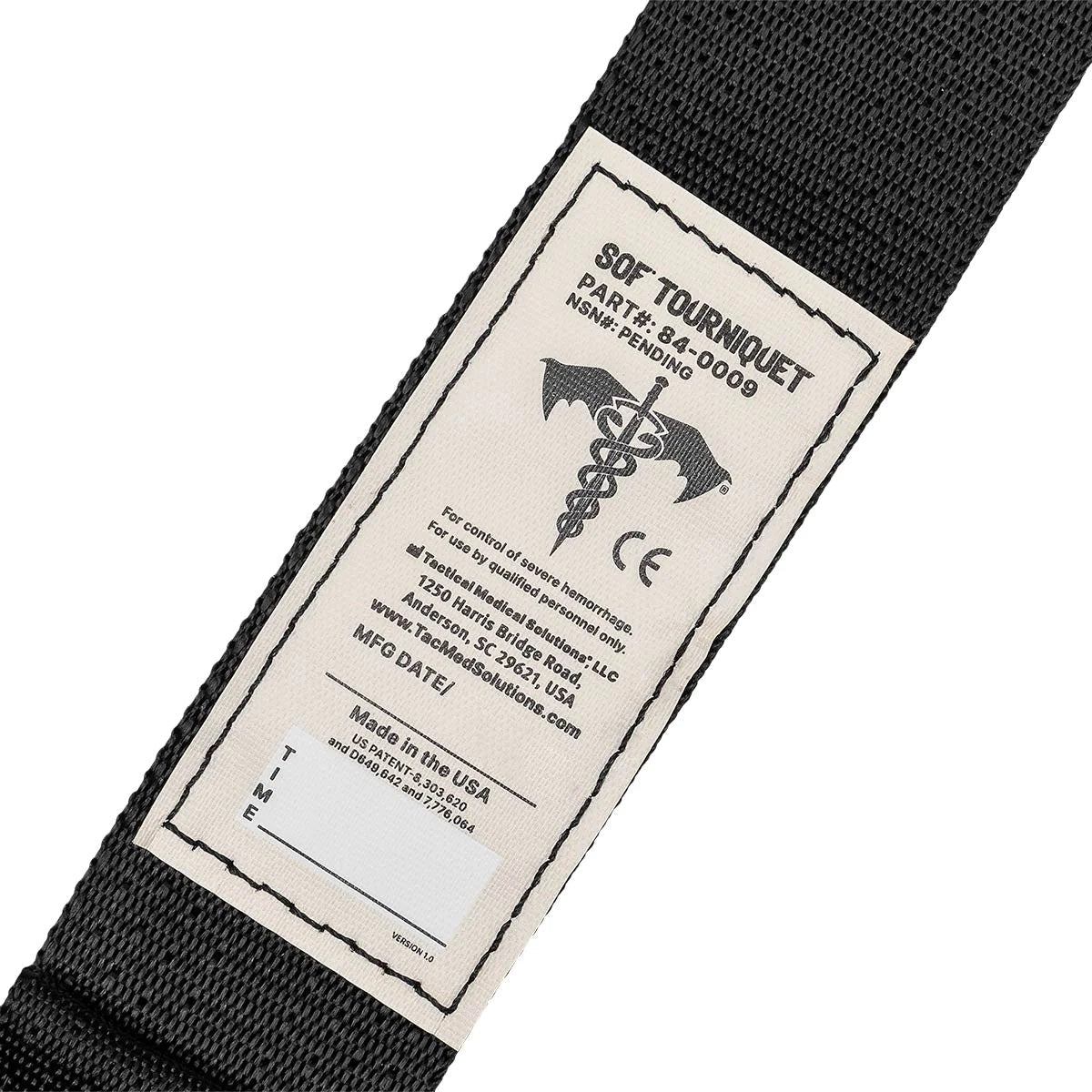 SOF Tourniquet (SOF-T), Black, TacMed, GEN 4, 84-0009, TCCC quakekits.com