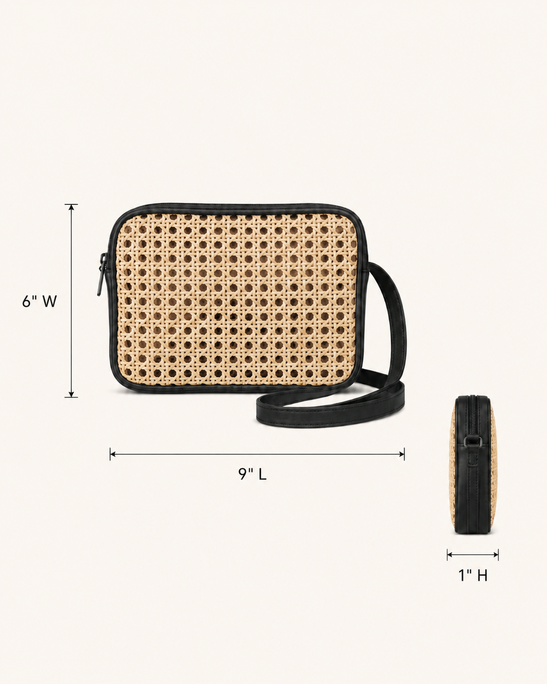 Vera Leather and Cane Belt Bag Village Thrive