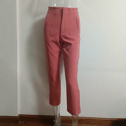 Women's High-Waisted Straight Leg Pants FitiqueFit