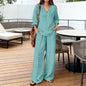 Long Sleeve Top & Full-Length Pants Two-Piece Set – 9 Colors S–3XL FitiqueFit