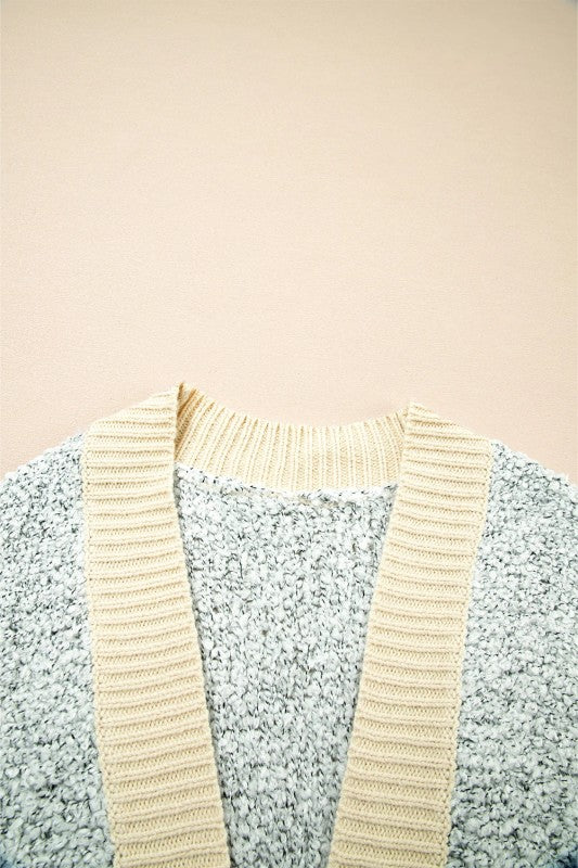 Colorblock Open Front Pocketed Cardigan Shop Style & More | Fresh Looks, Everyday Deals & Free Shipping