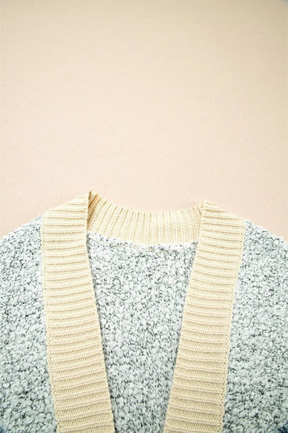 Colorblock Open Front Pocketed Cardigan Shop Style & More | Fresh Looks, Everyday Deals & Free Shipping