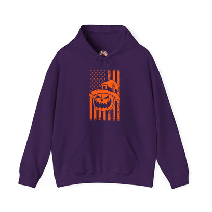 Pumpkin American Flag Hooded Sweatshirt The Devil's Pickle