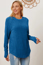 Basic Bae Full Size Ribbed Thumbhole Sleeve T-Shirt New Era Fashion LLc