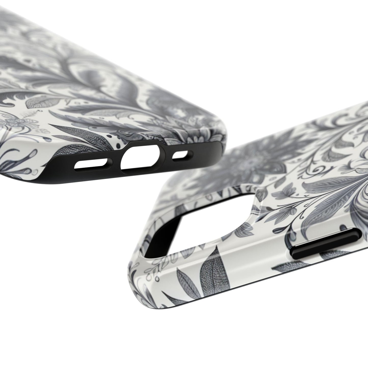 Floral Tough Phone Cases, Durable Phone Cover, Stylish Floral Design, Gift for Her, Trendy Tech Accessories, Birthday Present Grayceful LLC