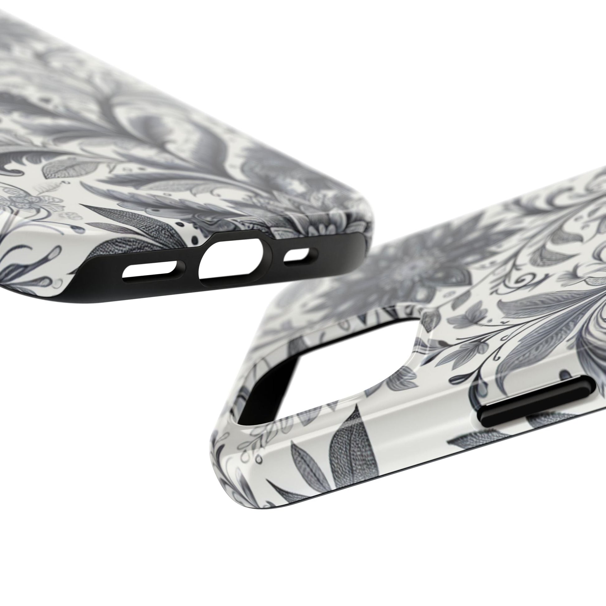 Floral Tough Phone Cases, Durable Phone Cover, Stylish Floral Design, Gift for Her, Trendy Tech Accessories, Birthday Present Grayceful LLC