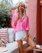 Summer Breeze Button-Up Shirt – Stylish Cotton and Linen Top for Women Country in My Heart