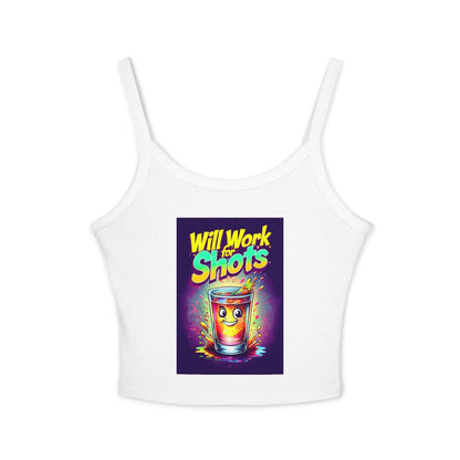 Will Work for Shots Womens Spaghetti Strap Tank Top Country in My Heart