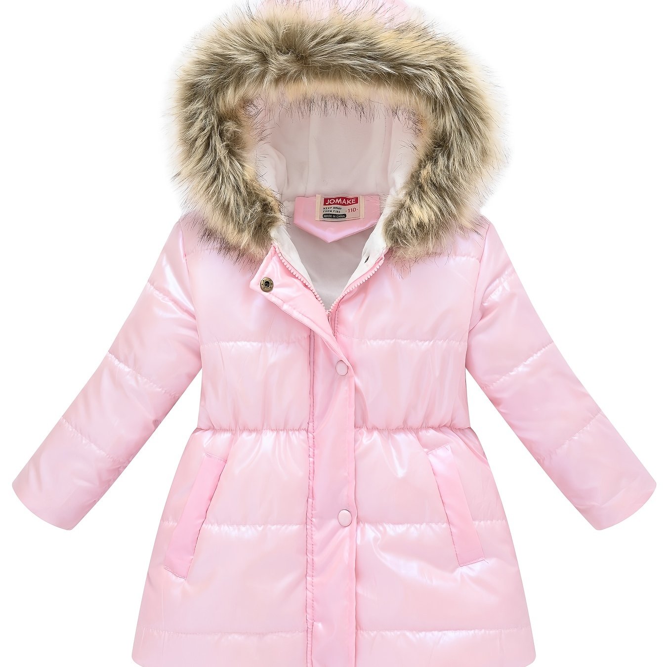 New Winter Collection for Older Kids: Unisex Mid-Length Glossy Thickened Hooded Jacket NovaCart