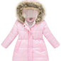 New Winter Collection for Older Kids: Unisex Mid-Length Glossy Thickened Hooded Jacket NovaCart