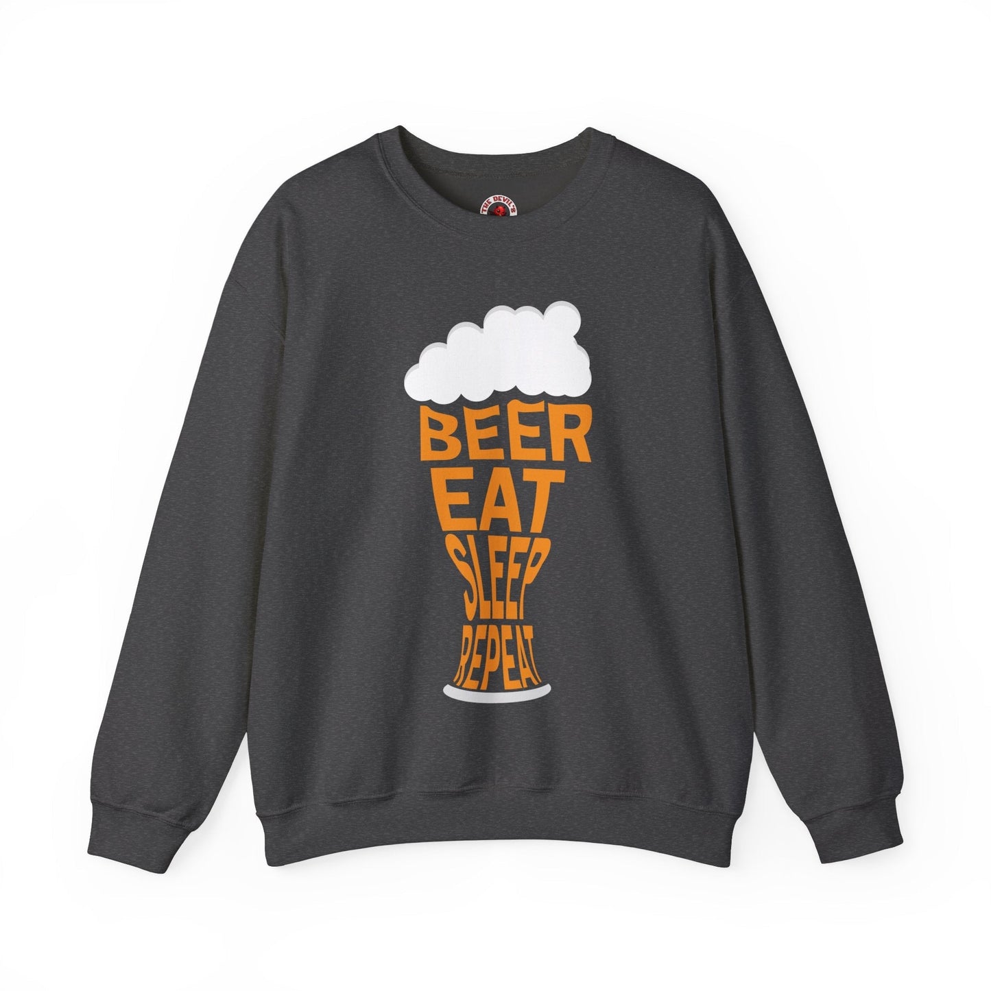 Beer Eat Sleep Repeat Crewneck Sweatshirt The Devil's Pickle