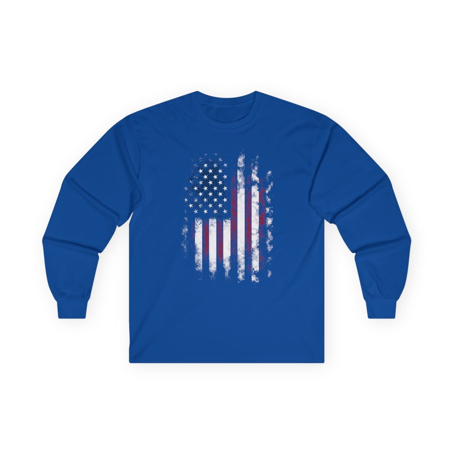 Distressed American Flag Long Sleeve Tee The Devil's Pickle