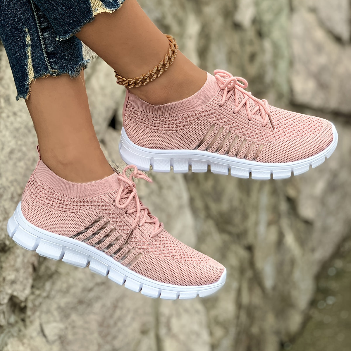 Flying Weave Casual Sneakers, Women Shoes NovaCart