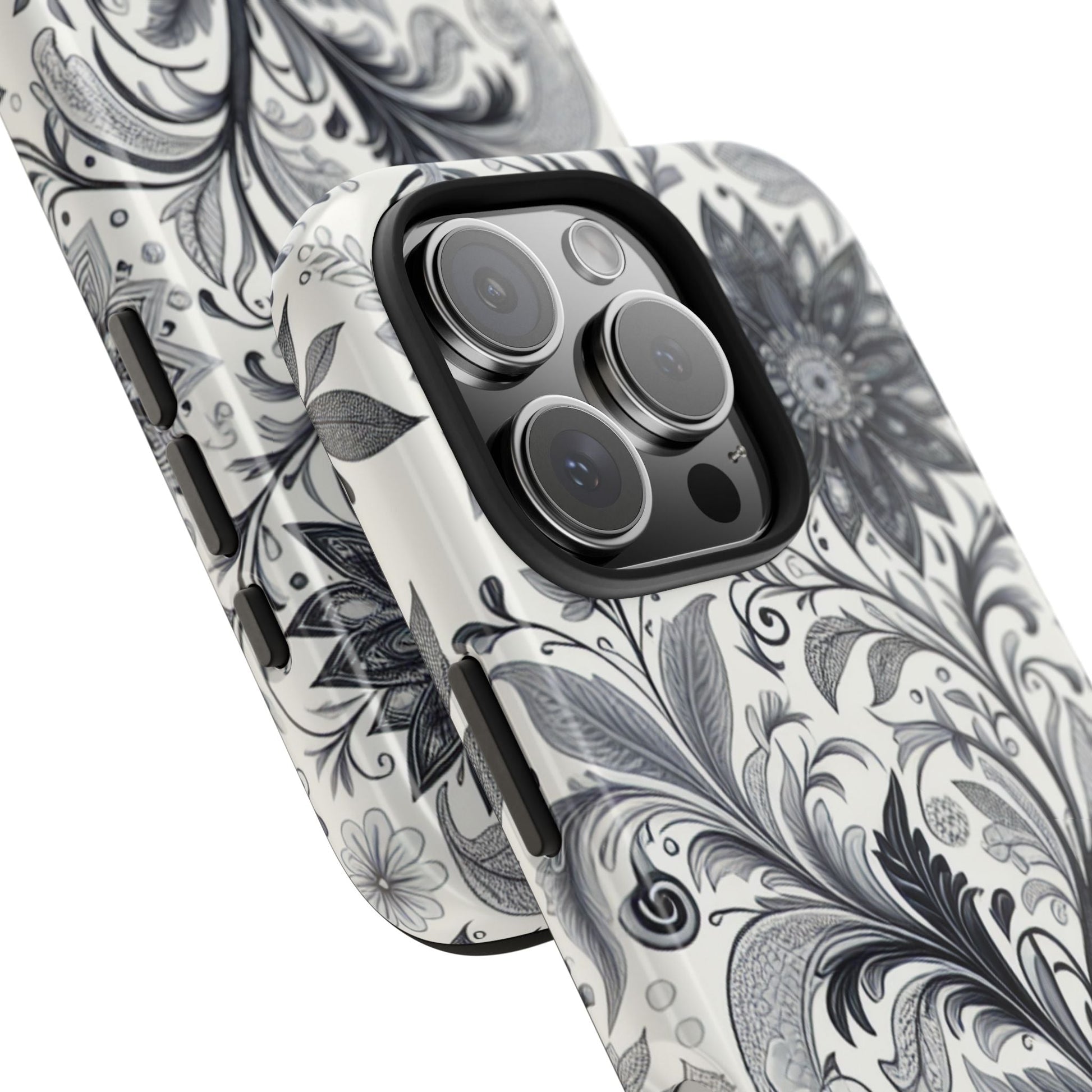 Floral Tough Phone Cases, Durable Phone Cover, Stylish Floral Design, Gift for Her, Trendy Tech Accessories, Birthday Present Grayceful LLC