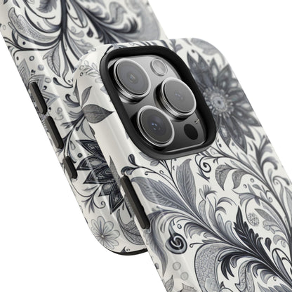 Floral Tough Phone Cases, Durable Phone Cover, Stylish Floral Design, Gift for Her, Trendy Tech Accessories, Birthday Present Grayceful LLC